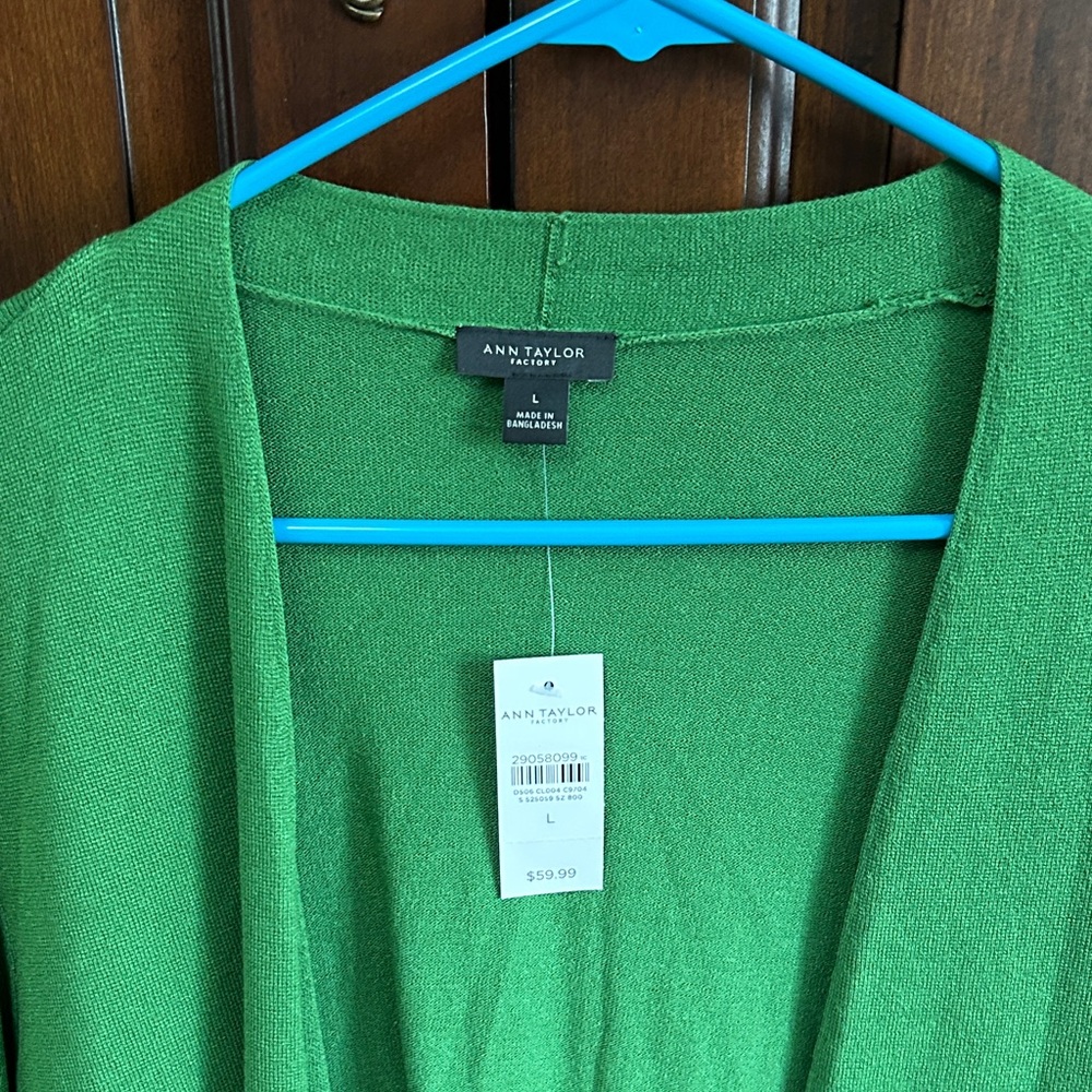 Ann Taylor Vibrant Green Knit Sweater